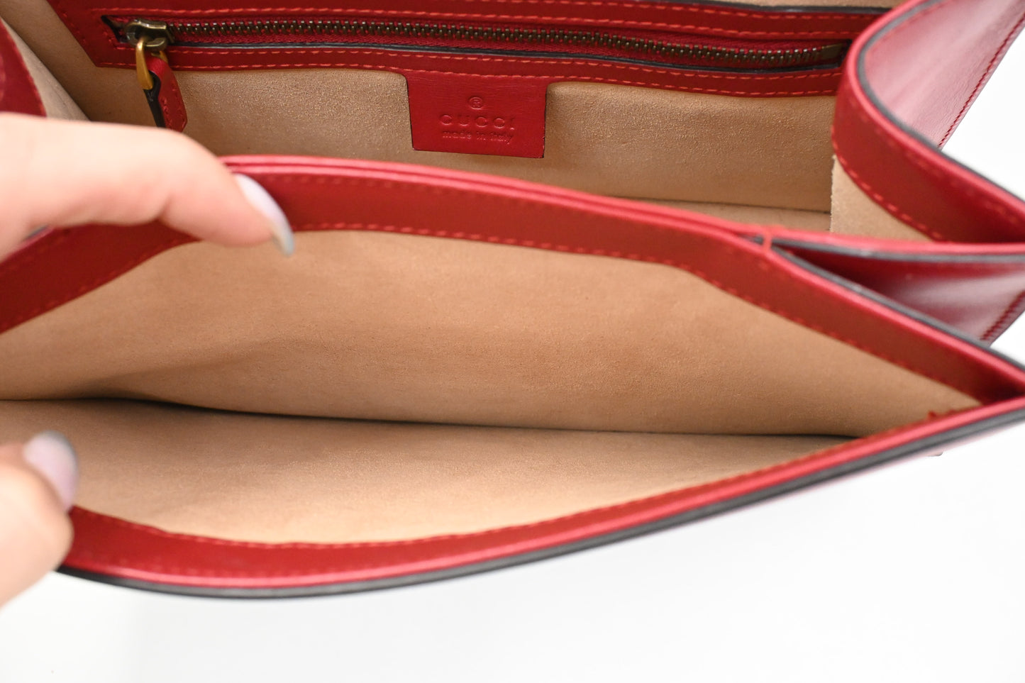 Gucci Queen Margaret Shoulder Bag in Red, White, and Blue Leather