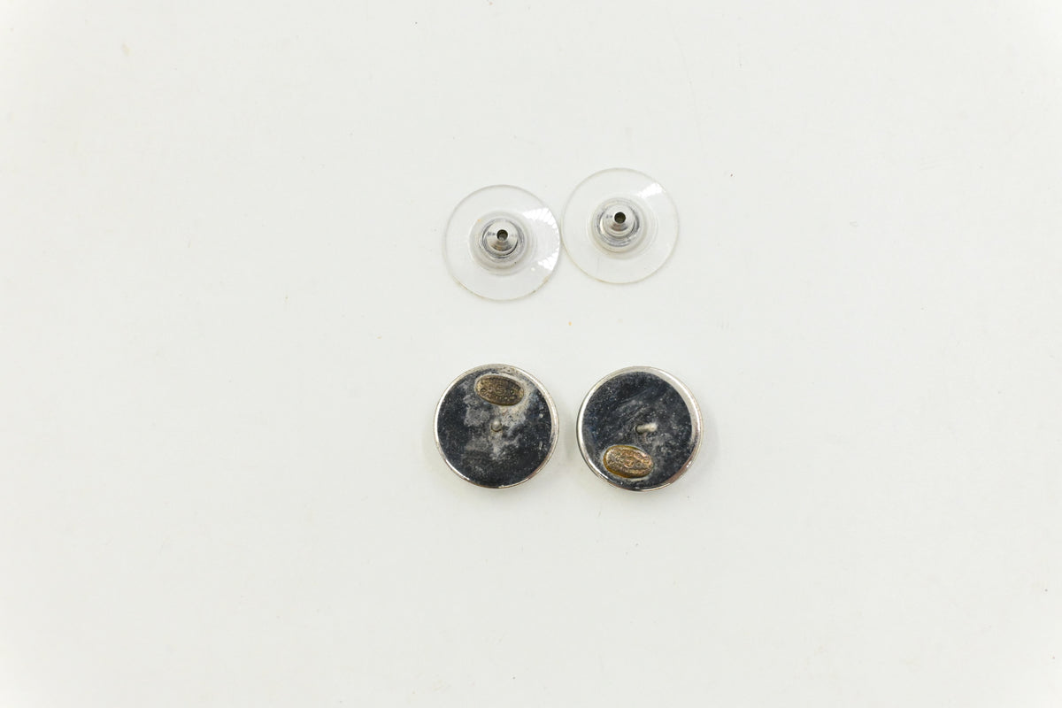 Chanel Clear CC Stud Earrings