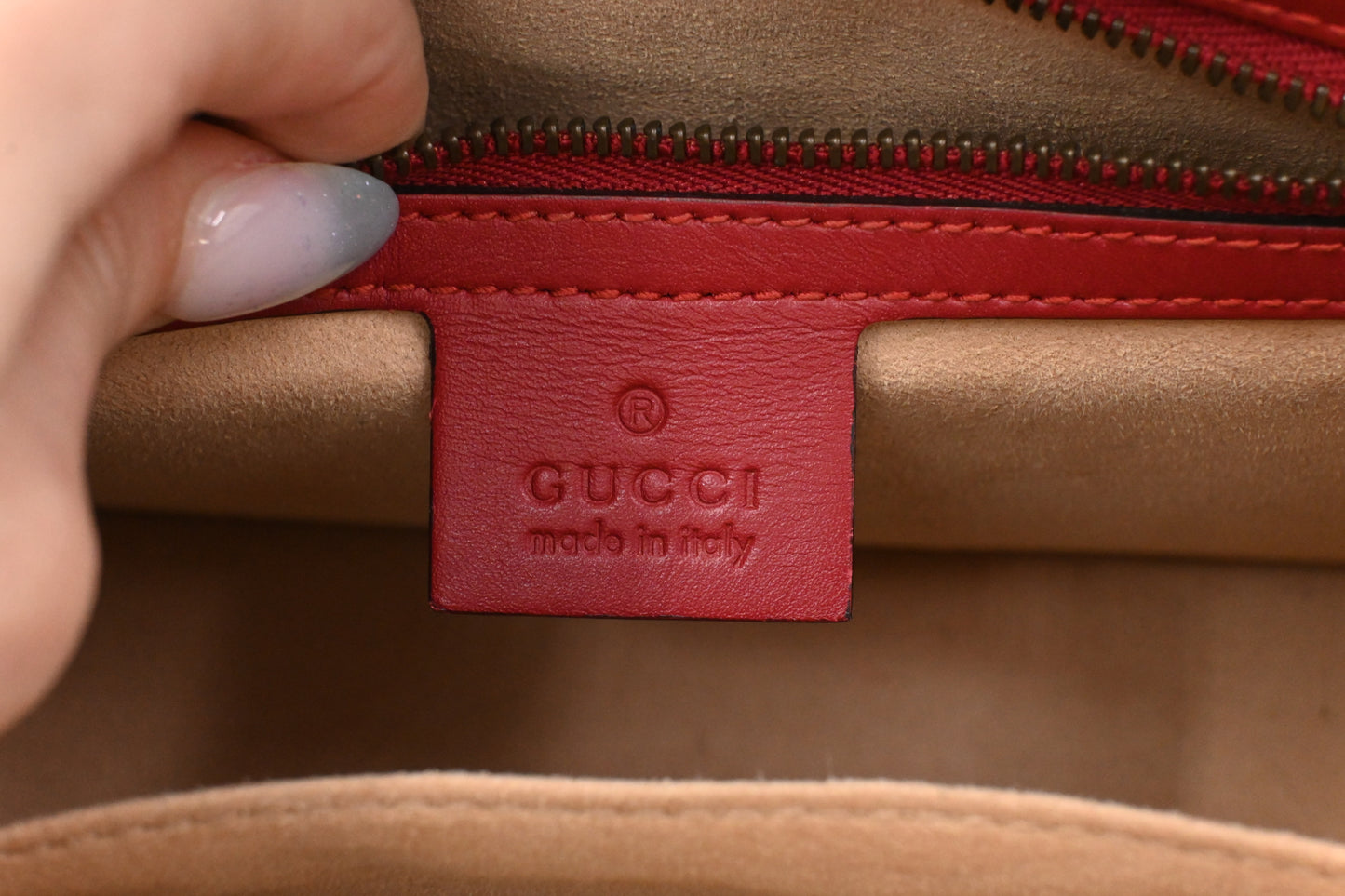 Gucci Queen Margaret Shoulder Bag in Red, White, and Blue Leather
