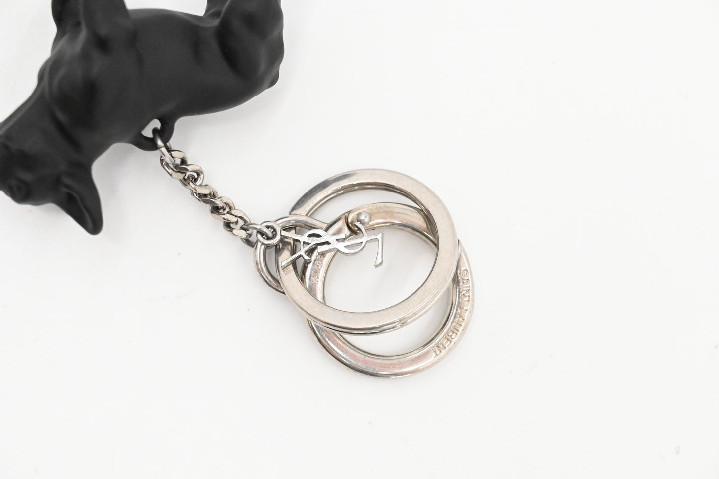 YSL Saint Laurent French Bulldog Key Charm