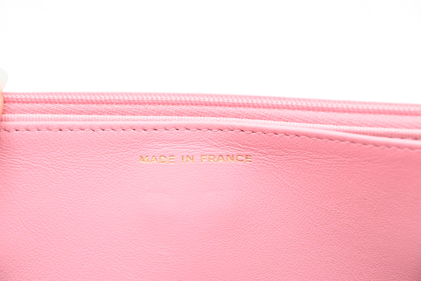 Chanel Top Handle Chain Crossbody Bag in Pink Matelassé Leather