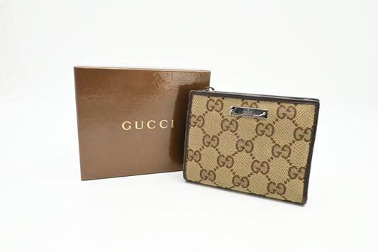 Gucci Compact Wallet in Brown Canvas