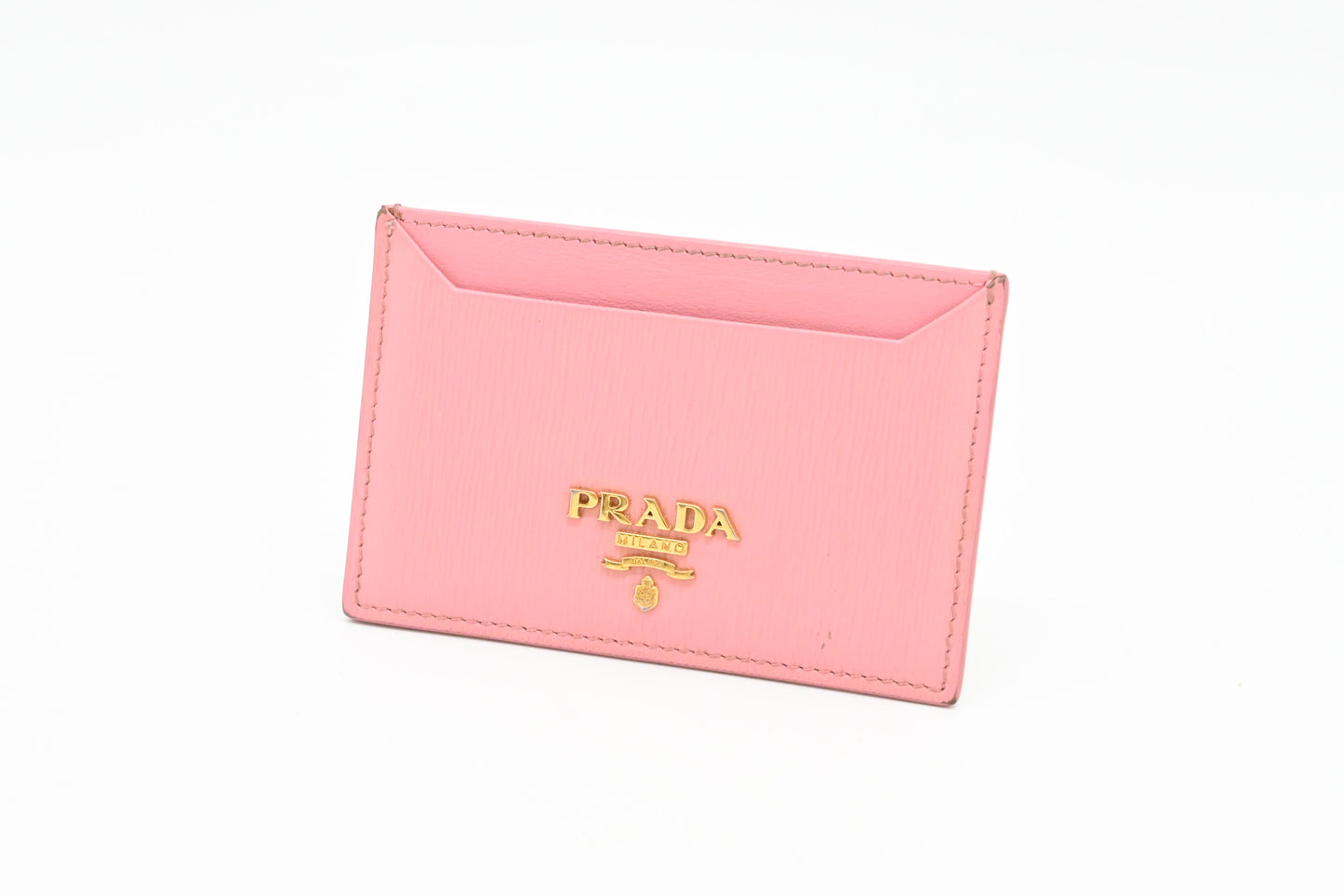 Prada Card Holder in Pink Leather