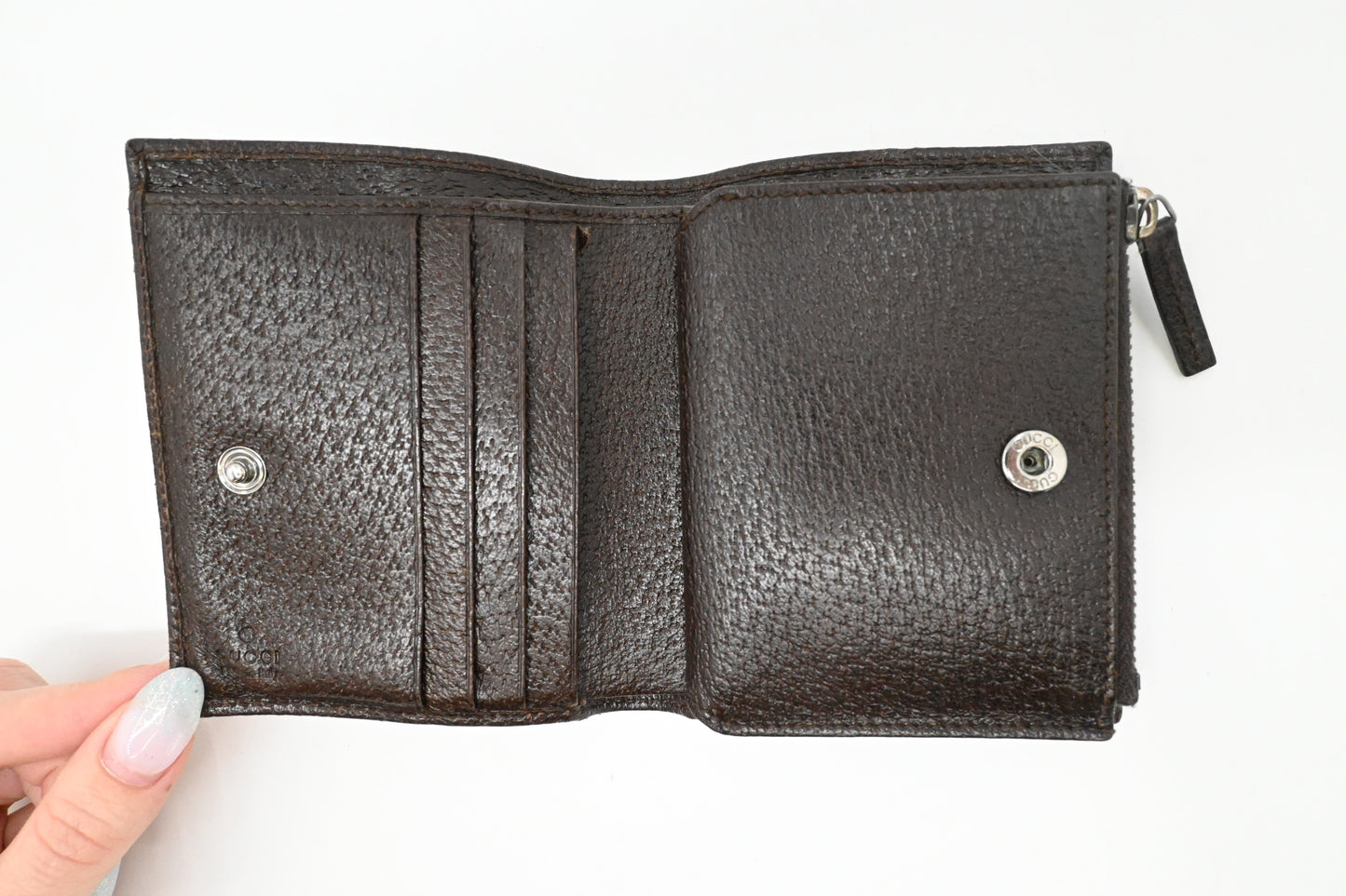 Gucci Compact Wallet in Brown Canvas