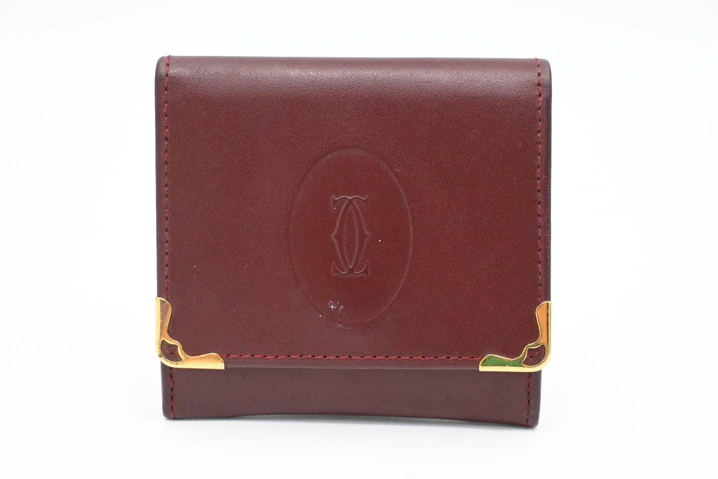 Cartier Coin Case in Burgundy Leather