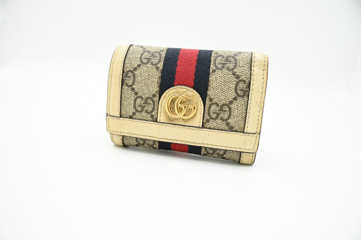 Gucci Ophidia Compact Wallet in GG Supreme Canvas