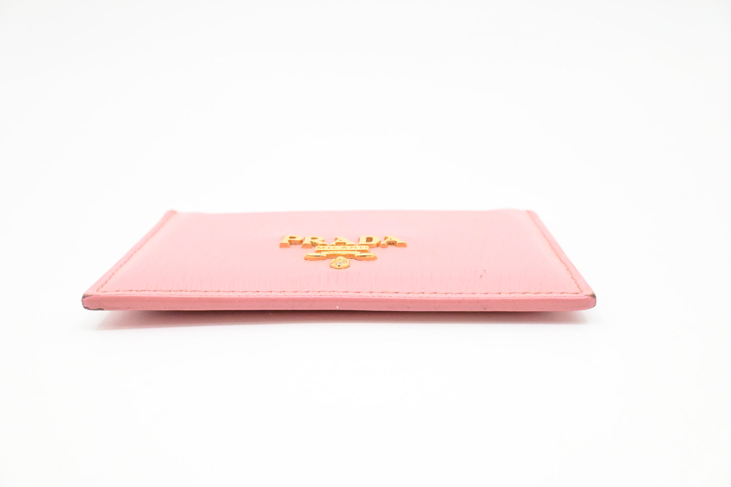 Prada Card Holder in Pink Leather