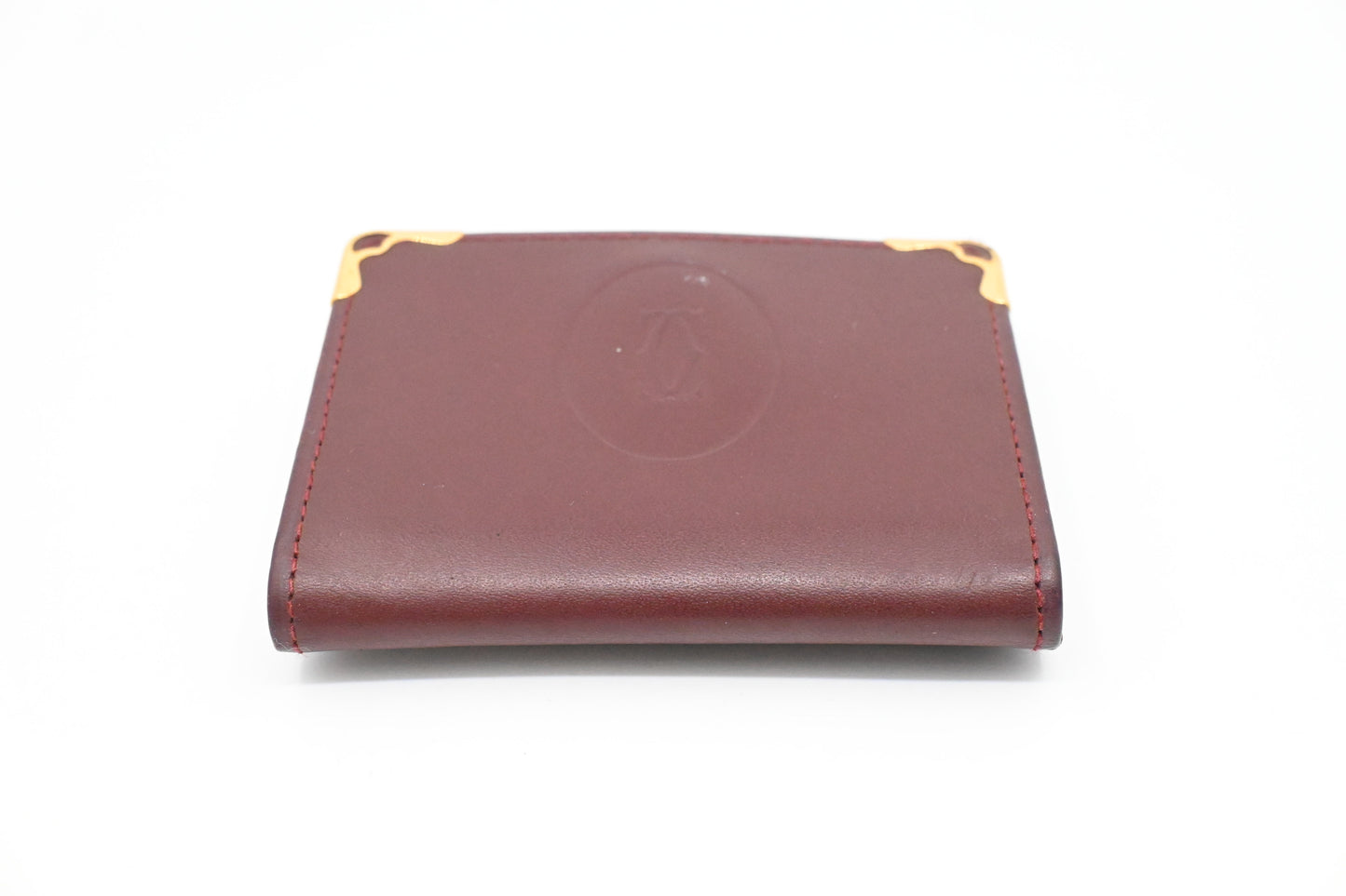 Cartier Coin Case in Burgundy Leather