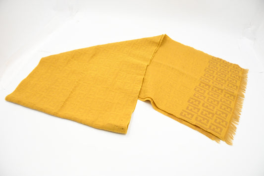 Fendi Scarf in Mustard Yellow Wool
