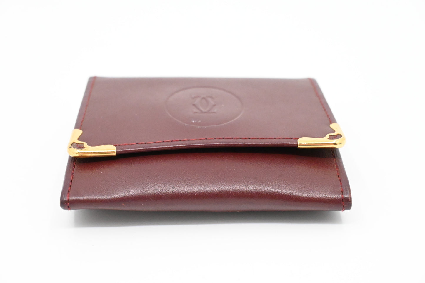 Cartier Coin Case in Burgundy Leather
