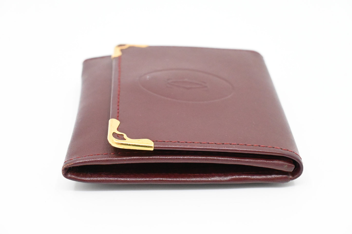 Cartier Coin Case in Burgundy Leather