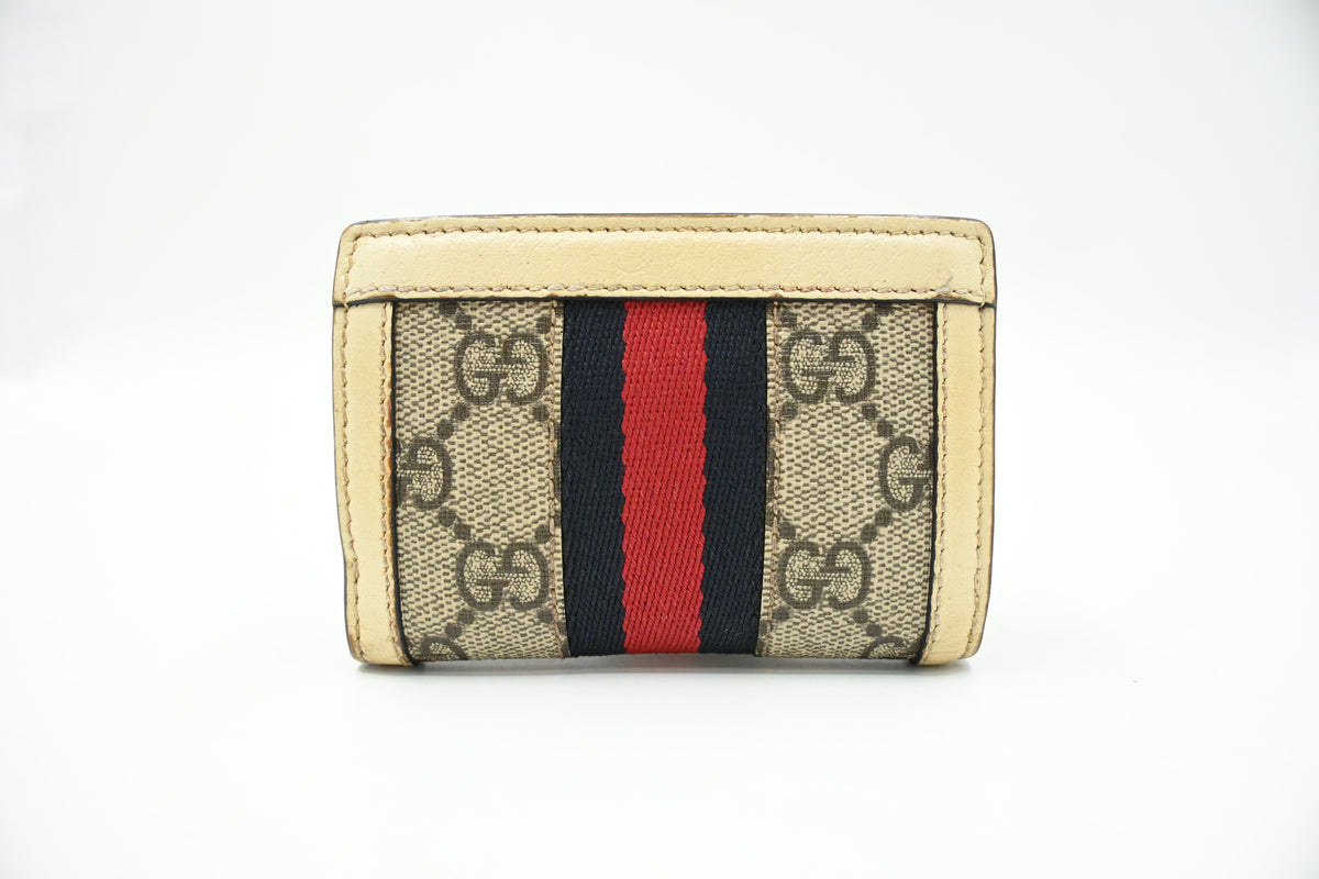 Gucci Ophidia Compact Wallet in GG Supreme Canvas