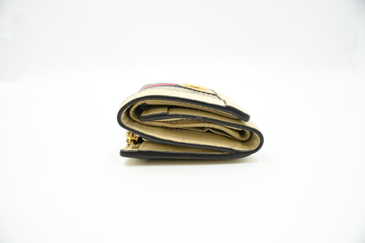 Gucci Ophidia Compact Wallet in GG Supreme Canvas