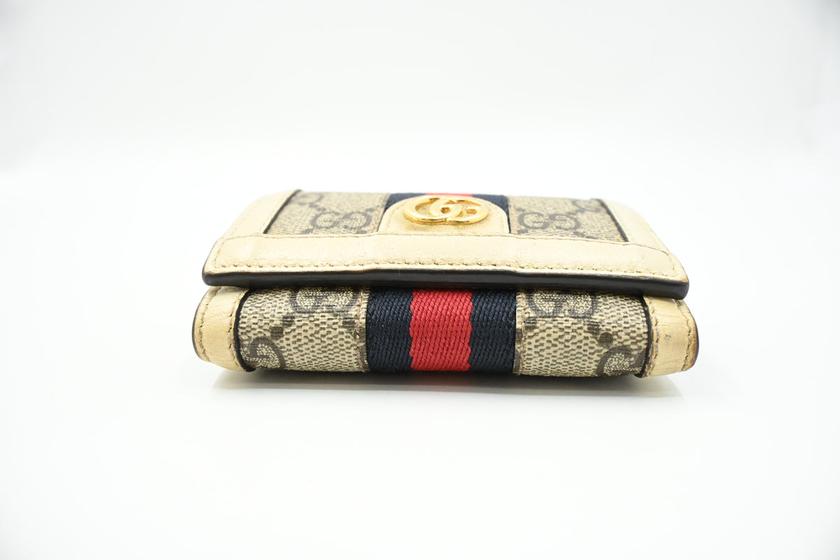Gucci Ophidia Compact Wallet in GG Supreme Canvas
