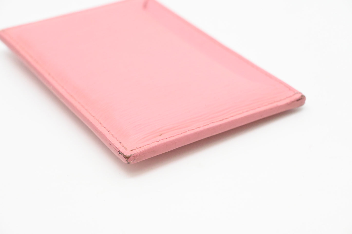 Prada Card Holder in Pink Leather