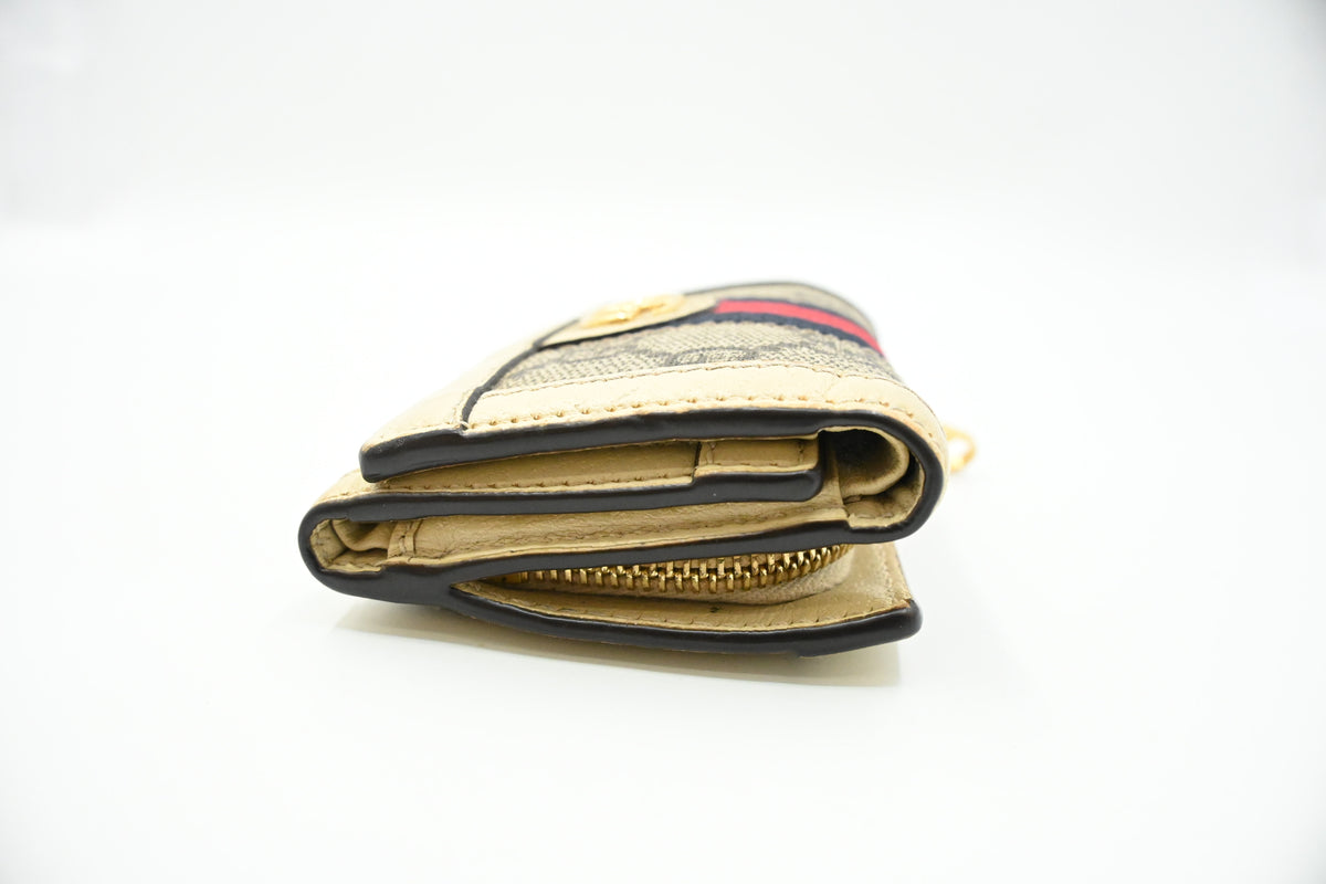 Gucci Ophidia Compact Wallet in GG Supreme Canvas