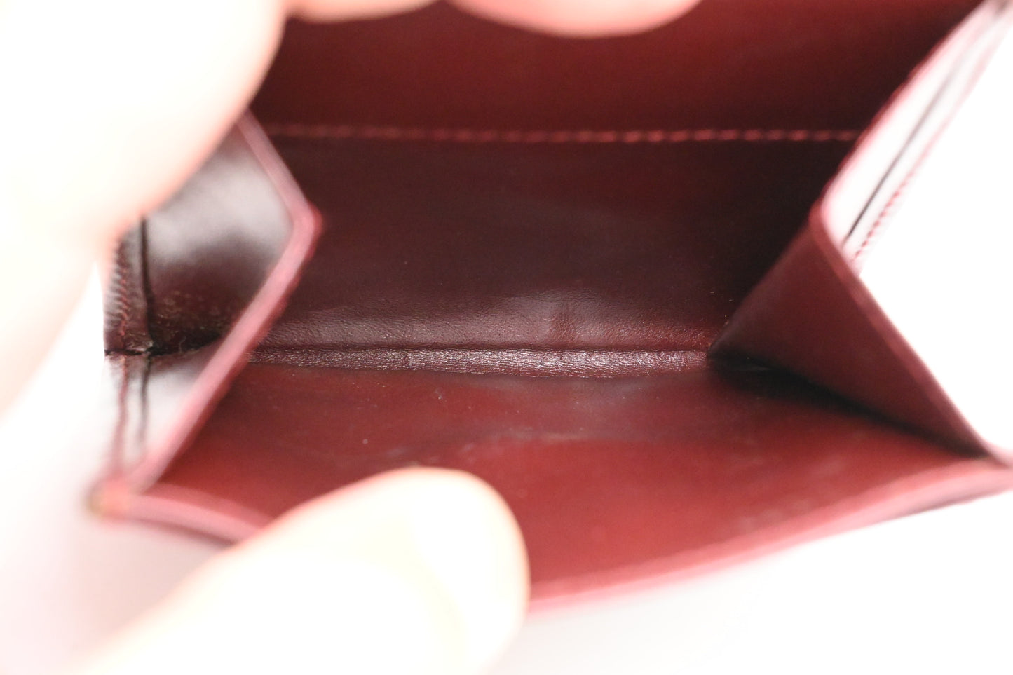 Cartier Coin Case in Burgundy Leather
