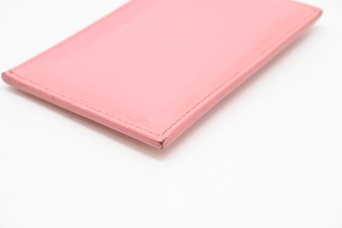 Prada Card Holder in Pink Leather