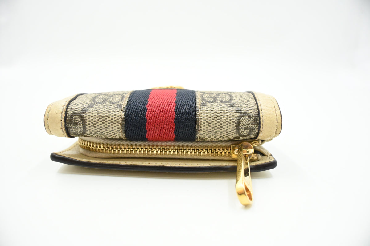 Gucci Ophidia Compact Wallet in GG Supreme Canvas