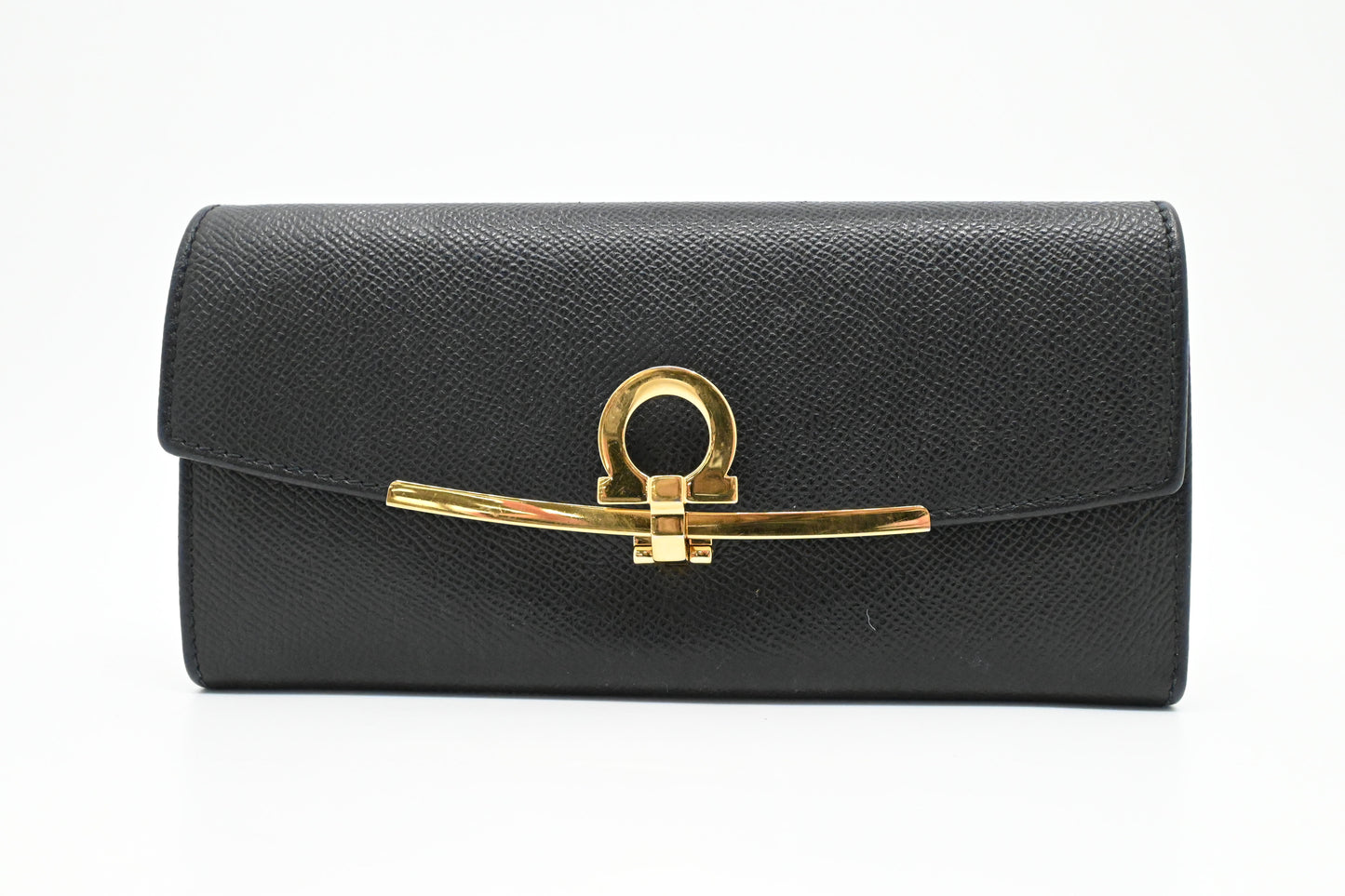 Ferragamo Wallet in Black Leather