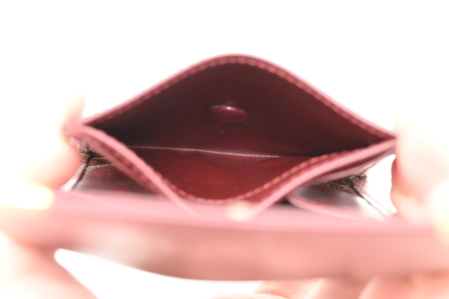 Cartier Coin Case in Burgundy Leather