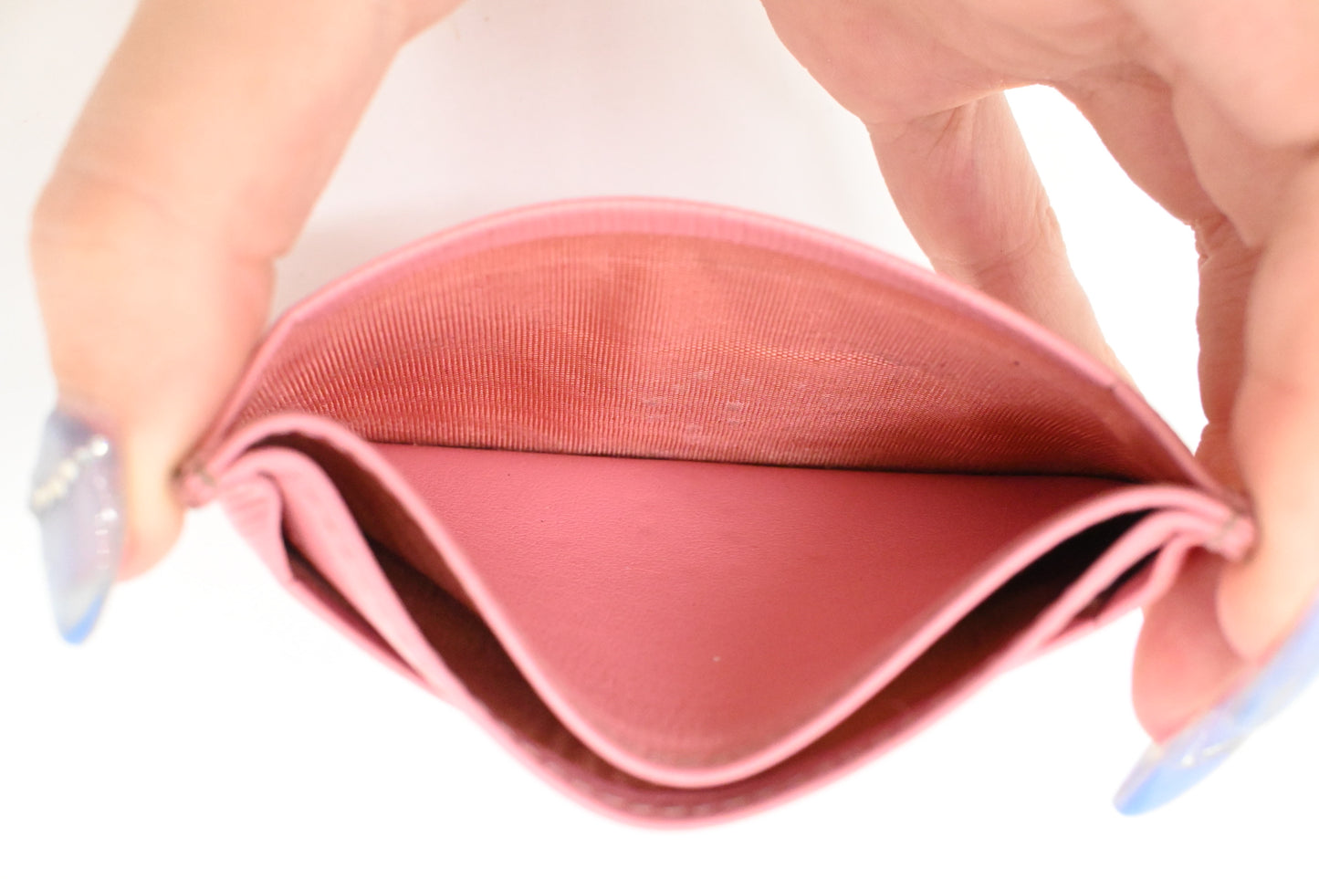 Prada Card Holder in Pink Leather