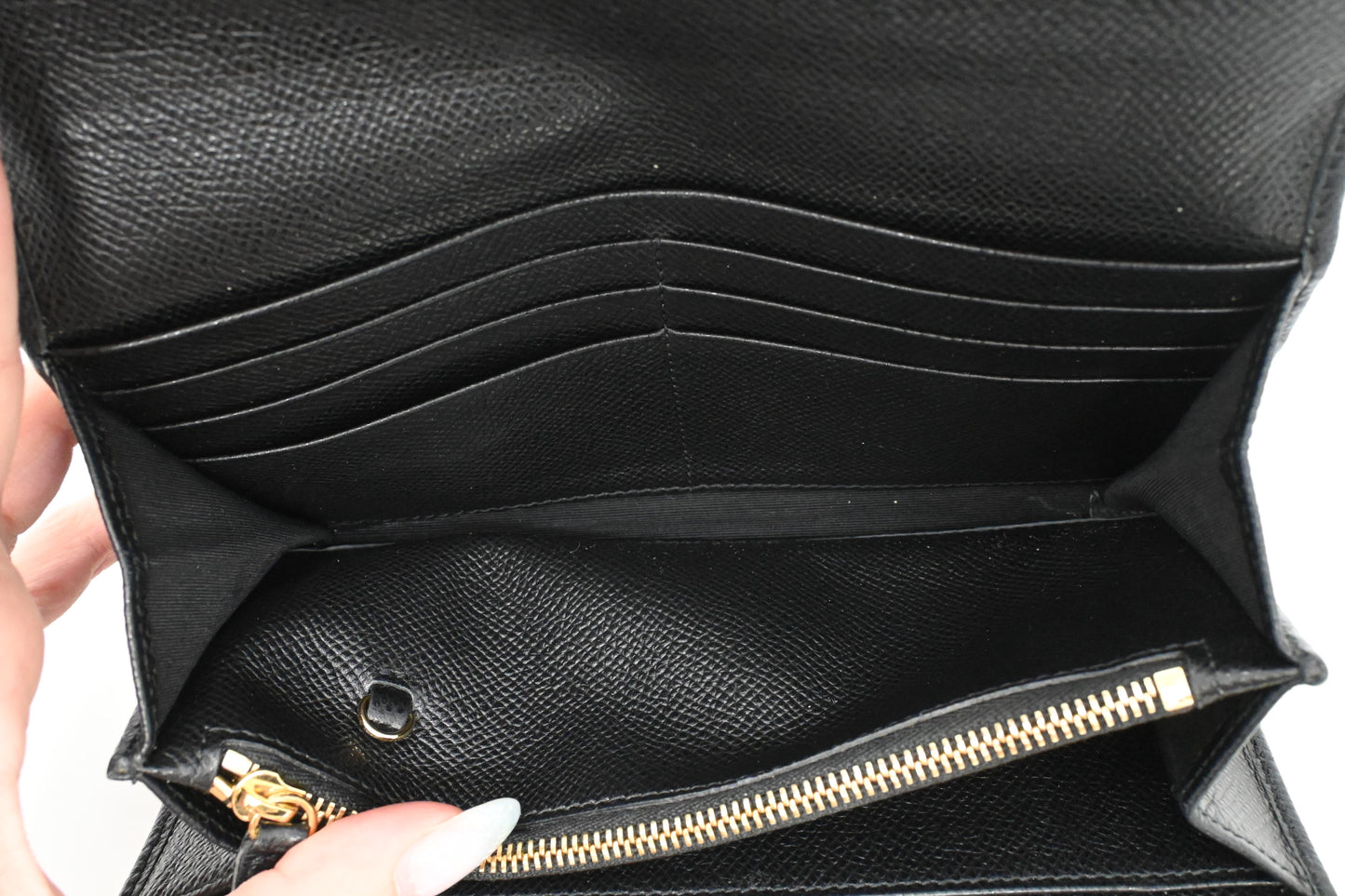 Ferragamo Wallet in Black Leather