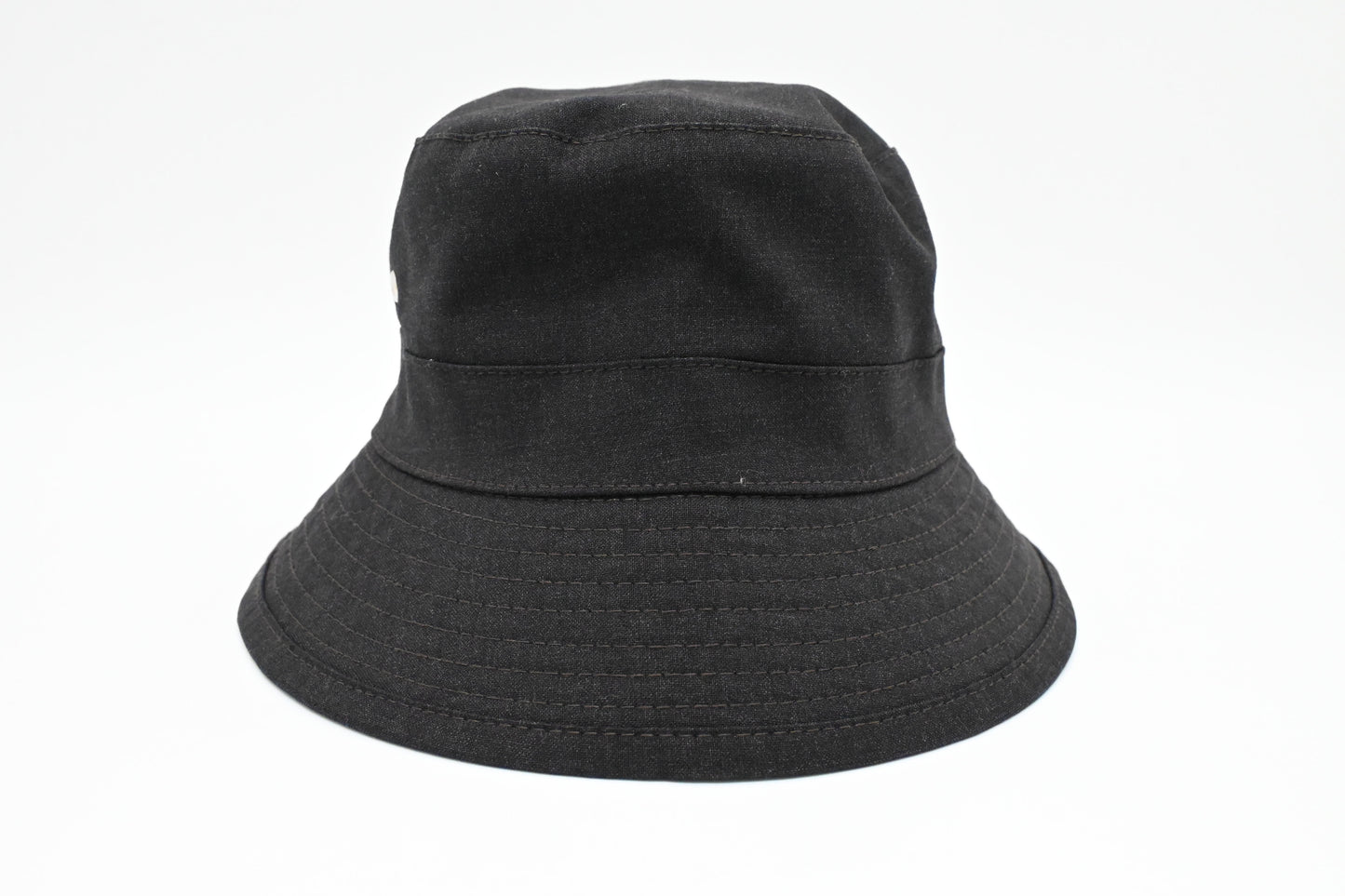 Hermes Bucket Hat in Black Cotton and Wool