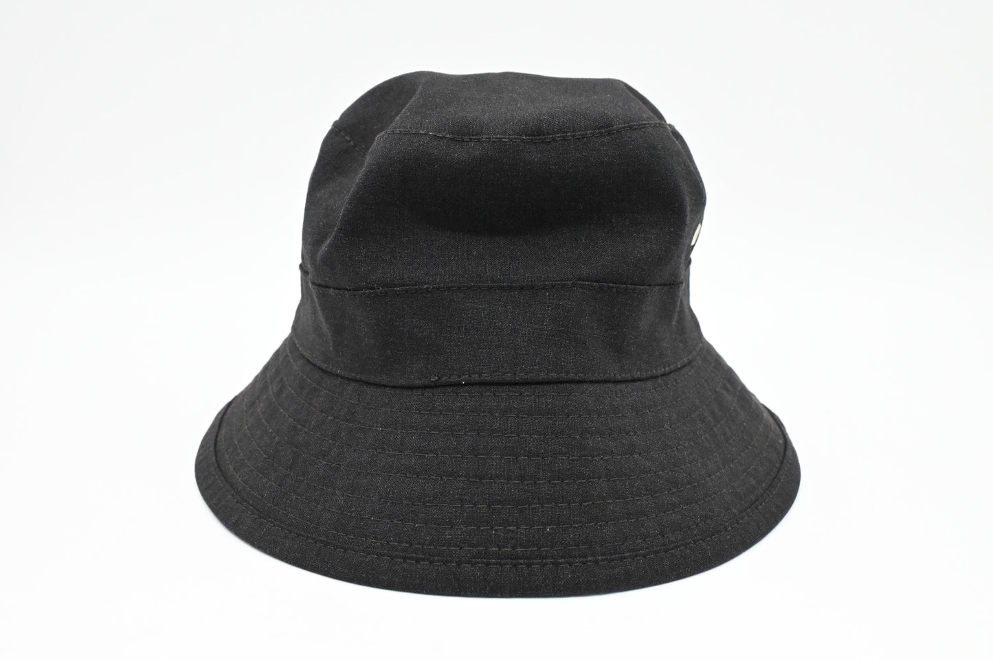 Hermes Bucket Hat in Black Cotton and Wool