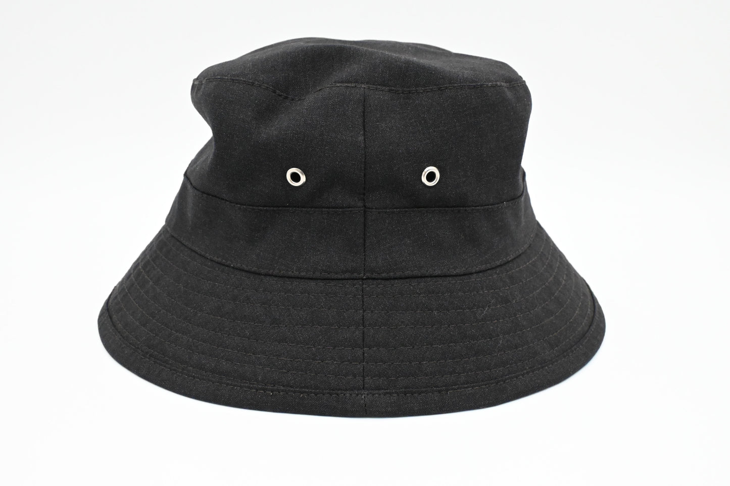 Hermes Bucket Hat in Black Cotton and Wool