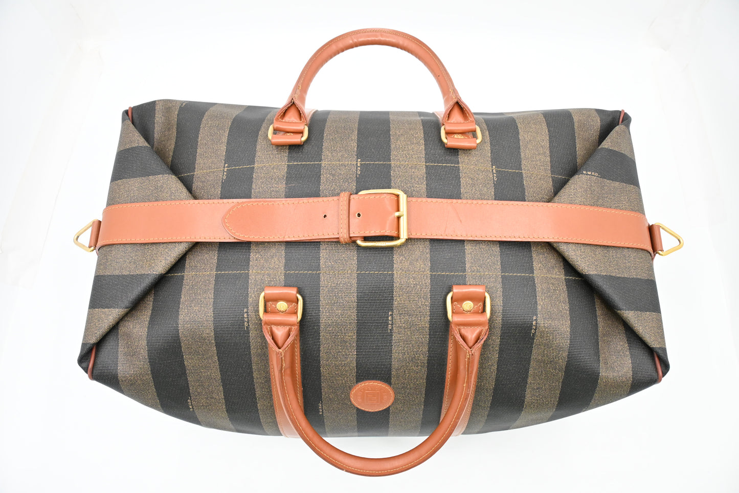 Fendi Travel Bag in Stripped Pequin Canvas