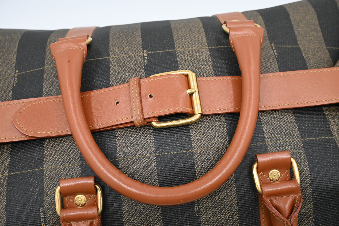Fendi Travel Bag in Stripped Pequin Canvas