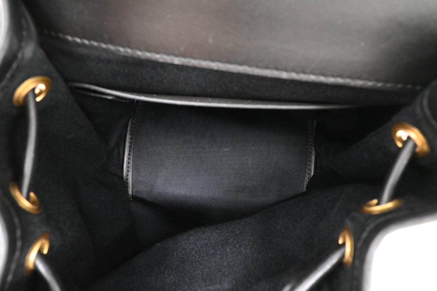 Ferragamo Backpack in Floral Nylon and Black Leather