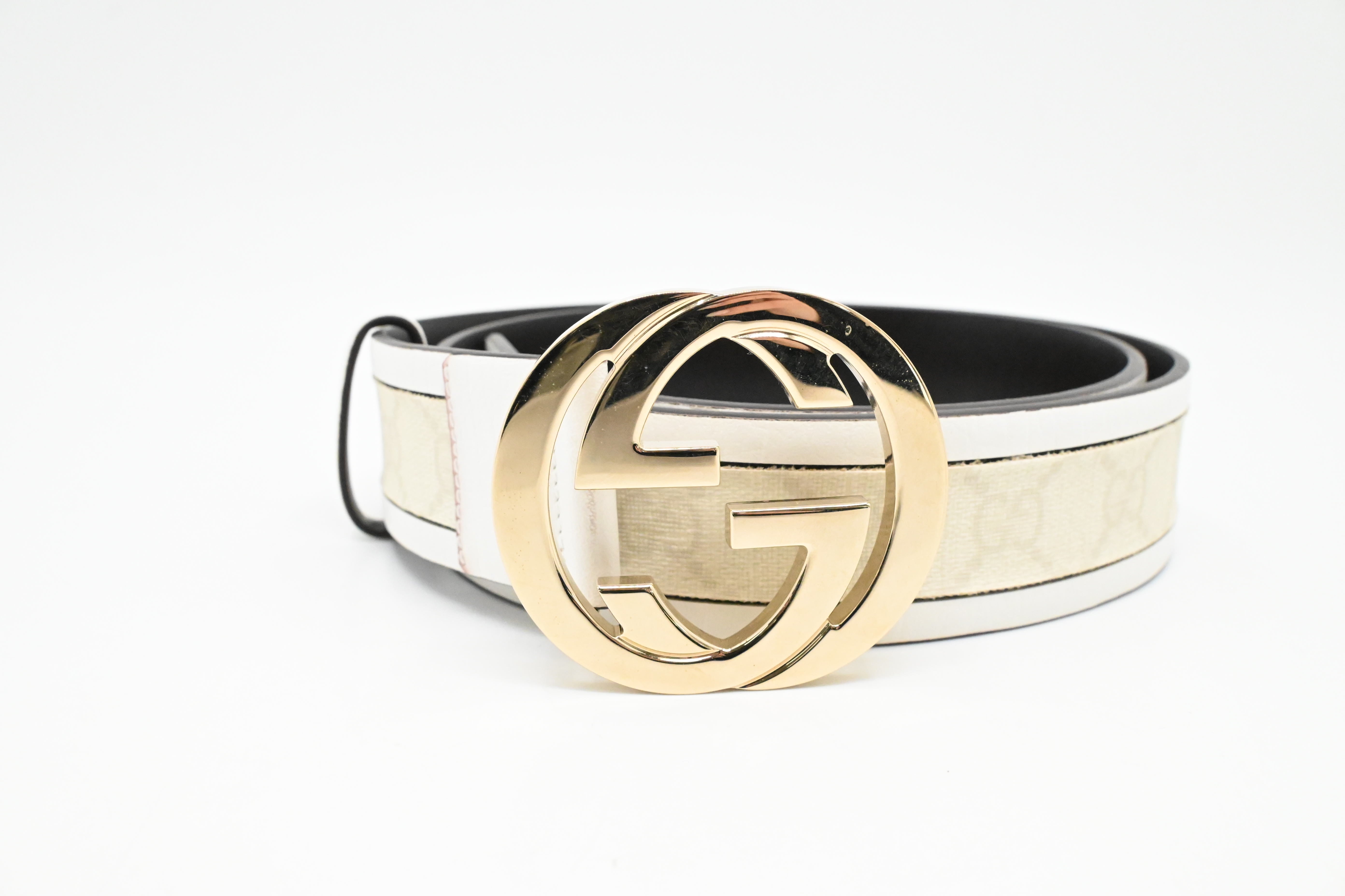 Gucci Belt in White Supreme Canvas (90/36) – Weekly Lux Drop