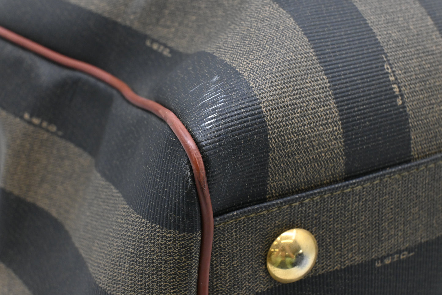 Fendi Travel Bag in Stripped Pequin Canvas