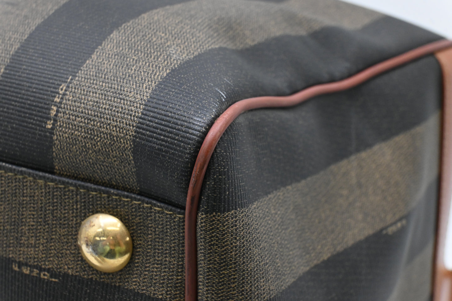 Fendi Travel Bag in Stripped Pequin Canvas