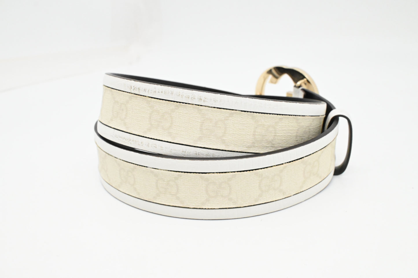 Gucci Belt in White Supreme Canvas