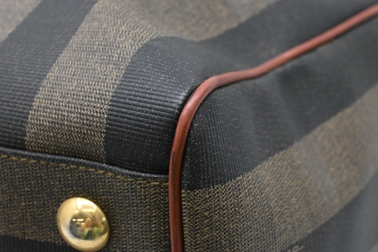 Fendi Travel Bag in Stripped Pequin Canvas