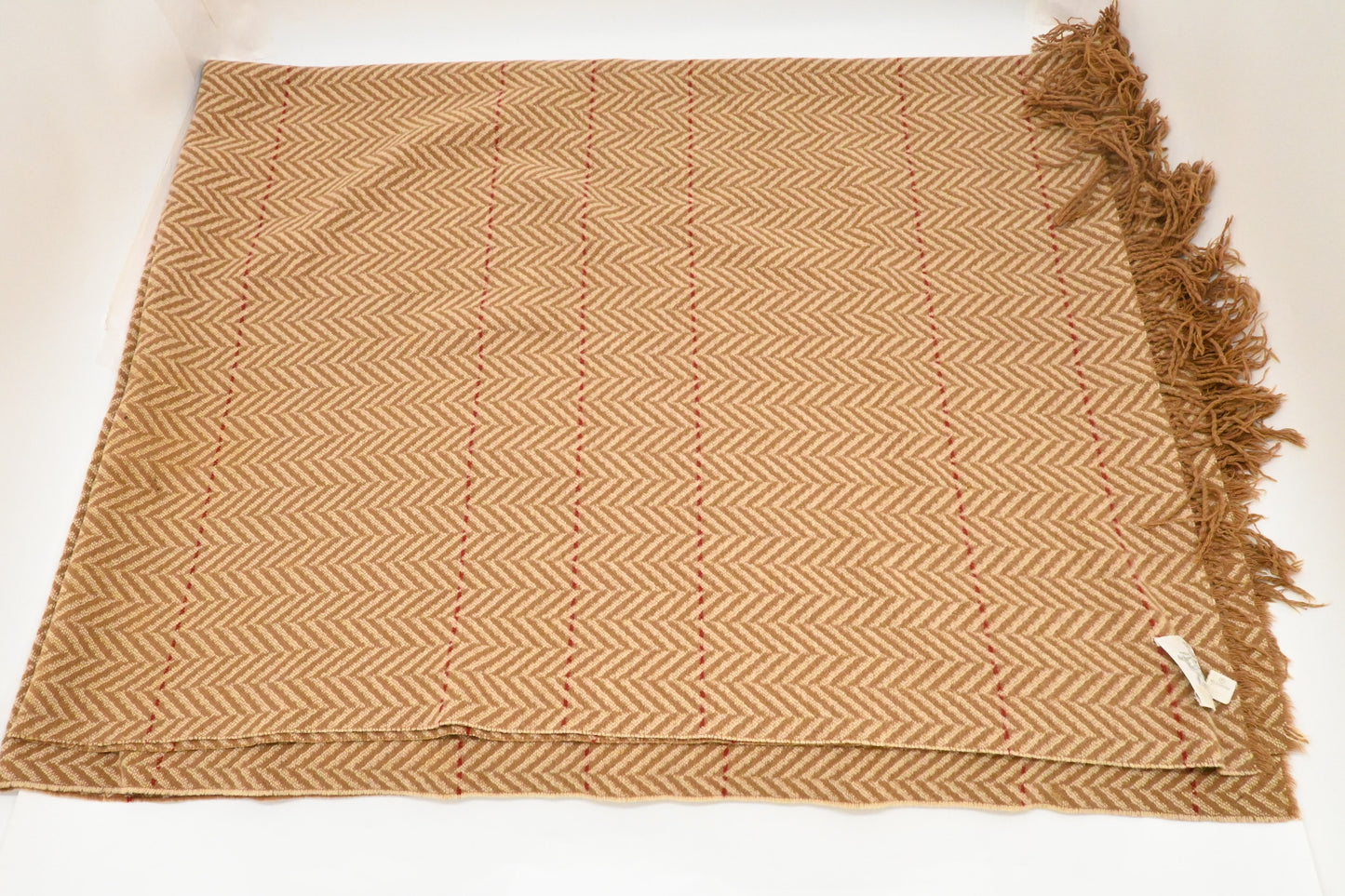 Hermes Blanket in Brown and Beige Merino Wool and Chasmere