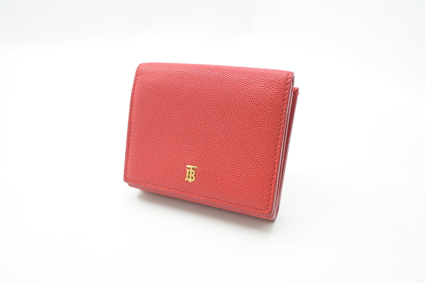 Burberry Trifold Wallet in Red Leather