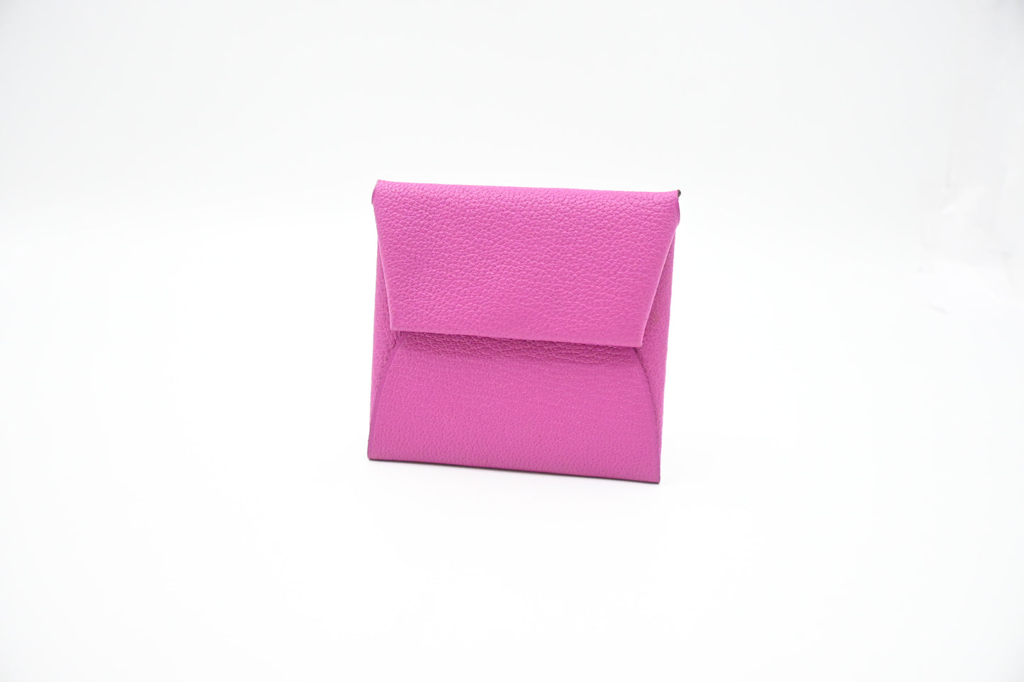 Hermes Bastia Coin Case in Fuchsia Epsom Leather