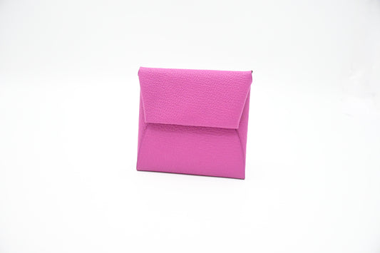 Hermes Bastia Coin Case in Fuchsia Epsom Leather