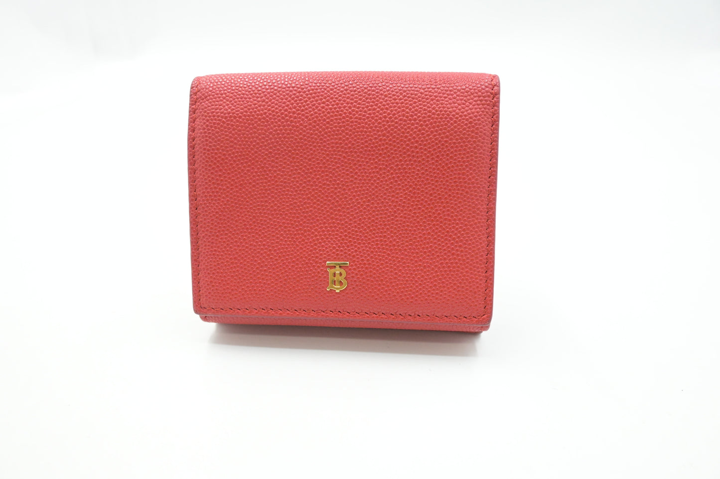 Burberry Trifold Wallet in Red Leather