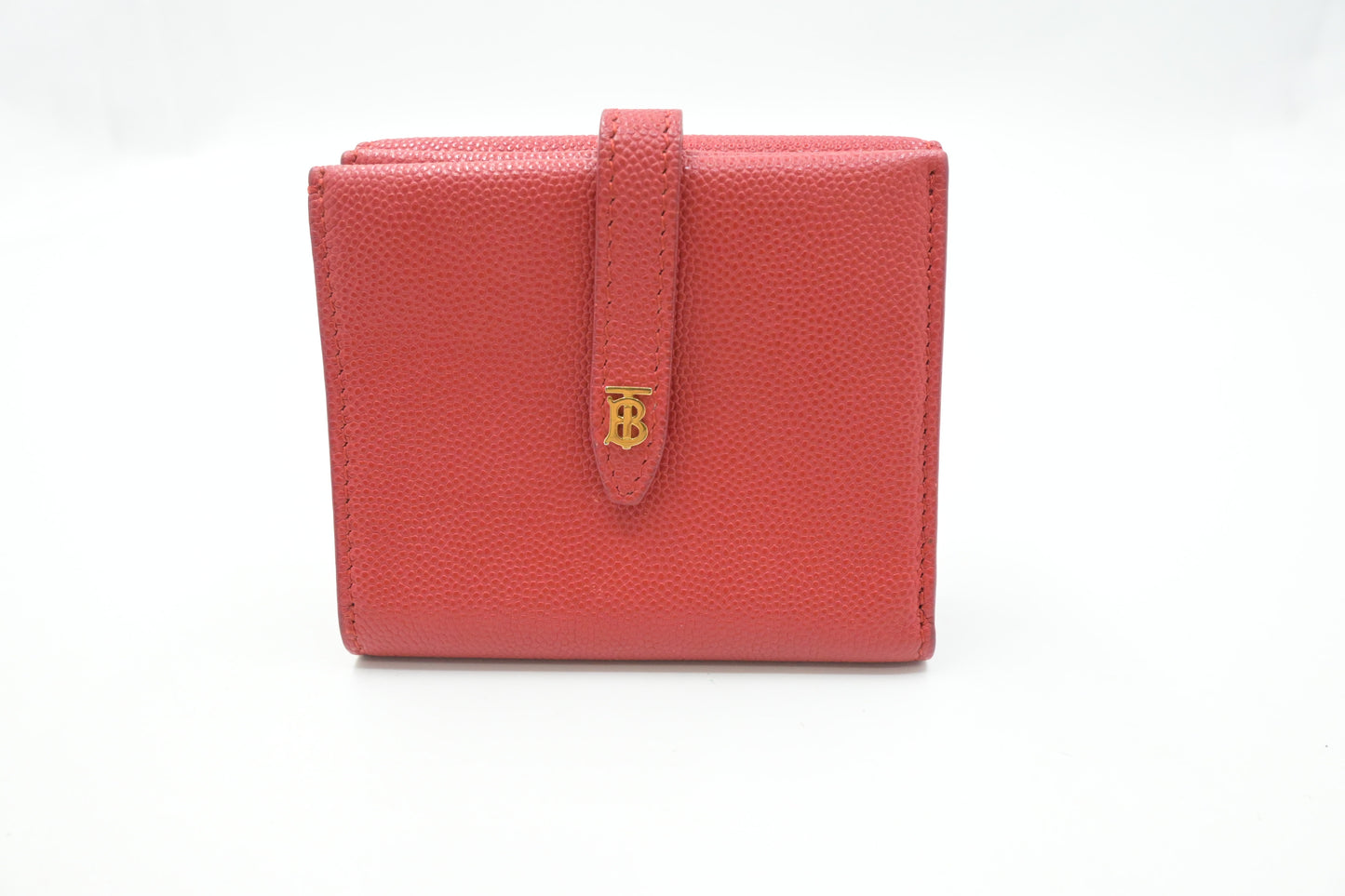 Burberry Trifold Wallet in Red Leather