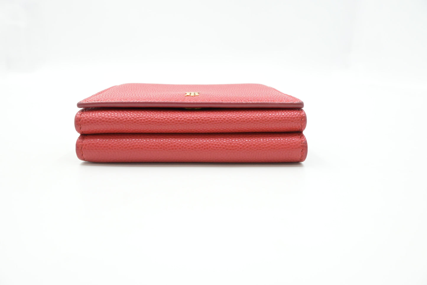 Burberry Trifold Wallet in Red Leather