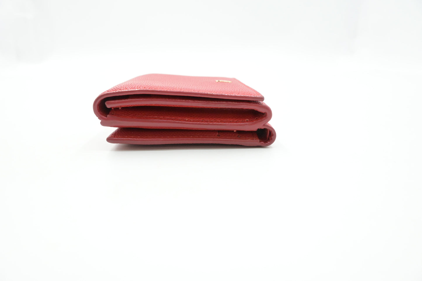 Burberry Trifold Wallet in Red Leather