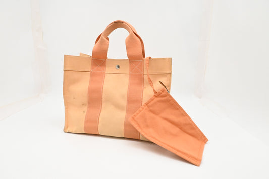 Hermes Bora Bora Tote in Orange Canvas