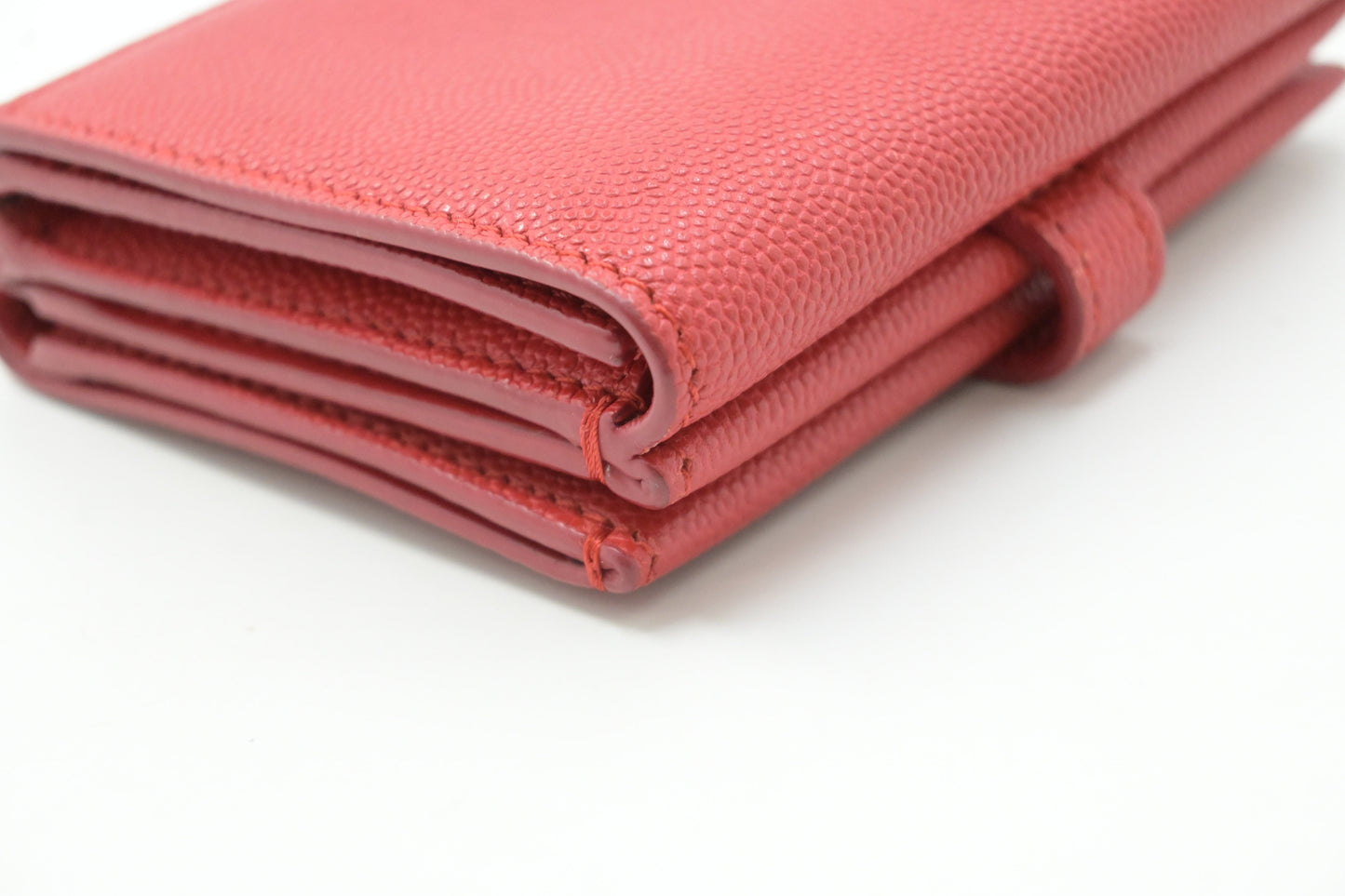 Burberry Trifold Wallet in Red Leather