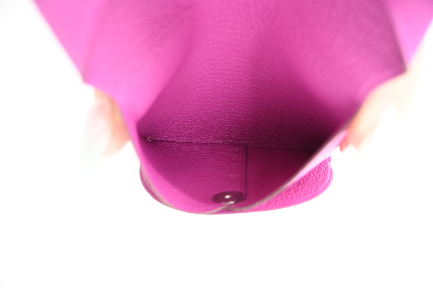 Hermes Bastia Coin Case in Fuchsia Epsom Leather