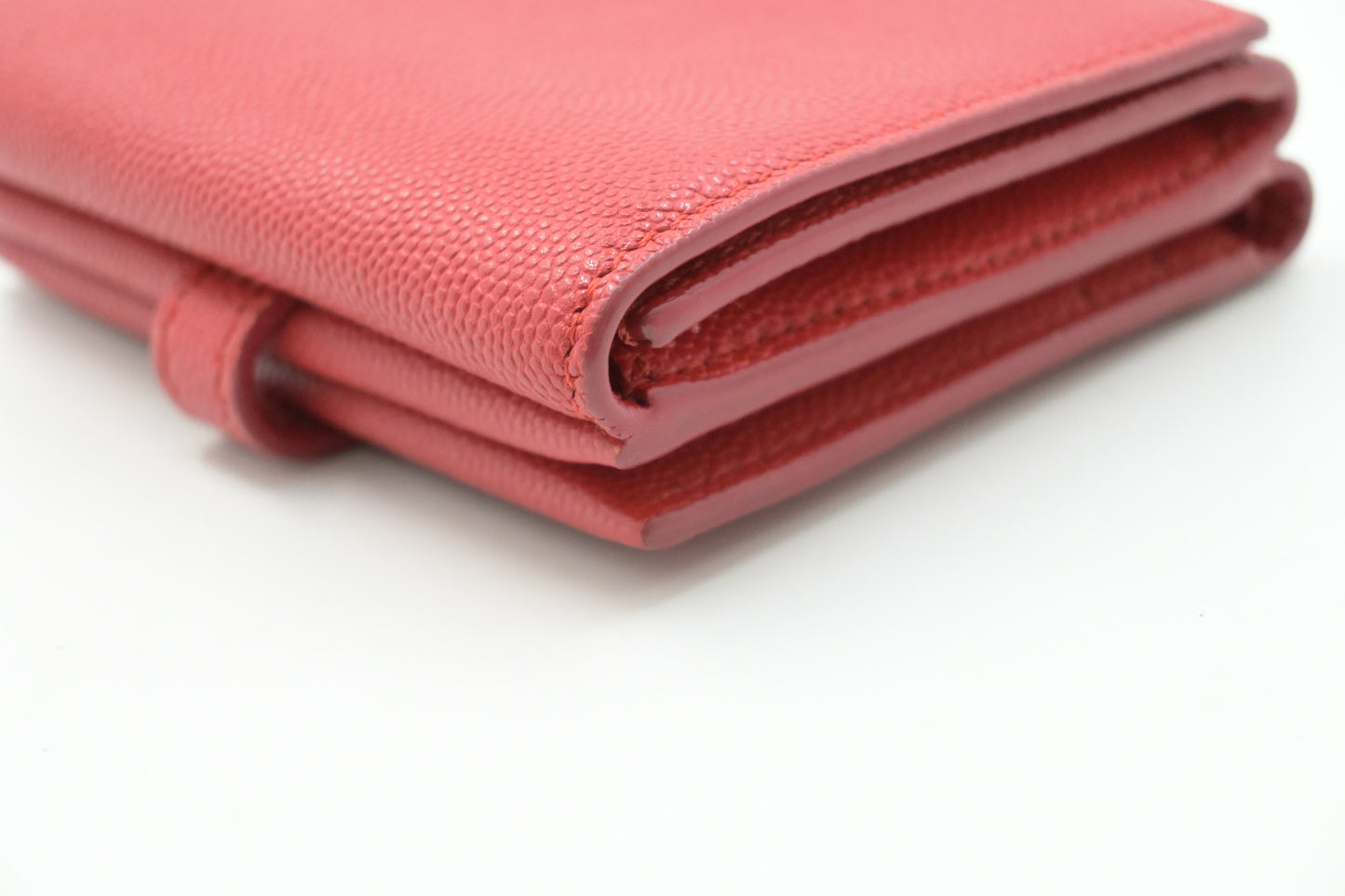 Burberry Trifold Wallet in Red Leather